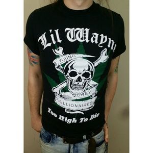 Lil Wayne 'Too high to die' graphic tee